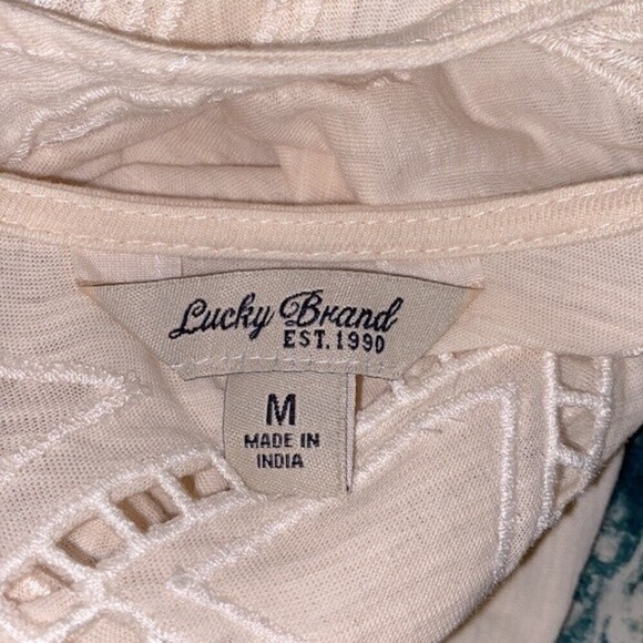 LUCKY BRAND top size medium boho - Picture 5 of 7